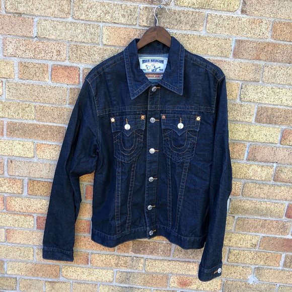 Vintage True Religion Denim Jacket Trucker Jacket Medium - Picture 5 of 6